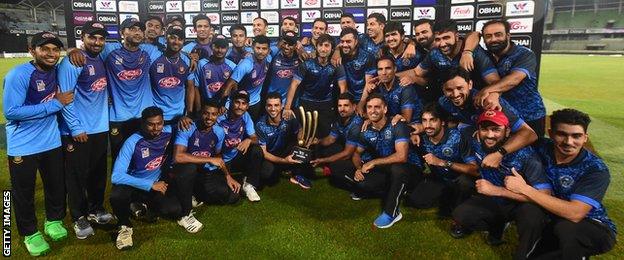 Bangladesh and Afghanistan share the T20 tri-series trophy