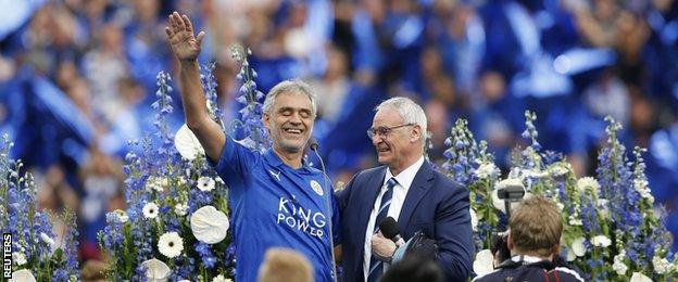 Andrea Bocelli and Claudio Ranieri