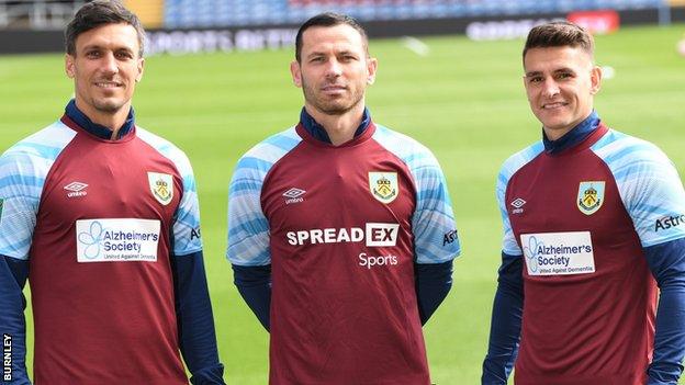 Jack Cork Phil Bardsley and Ashley Westwood