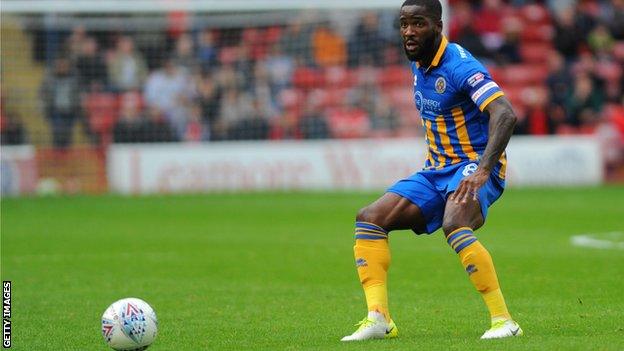 Abu Ogogo in action for Shrewsbury