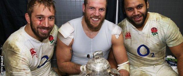 Chris Robshaw, James Haskell and Billy Vunipola