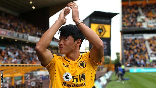 Wolves unveiled Hwang before Sunday's Premier League match against Manchester United