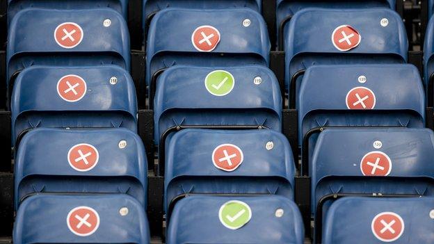 Empty seats at Hampden