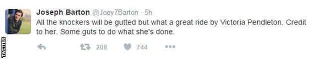 Joey Barton on Twitter