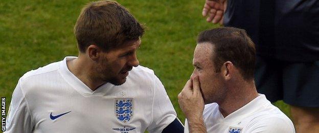 Steven Gerrard and Wayne Rooney