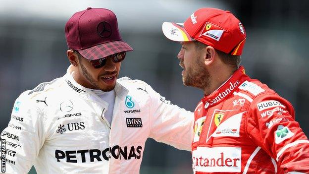 Lewis Hamilton and Sebastian Vettel