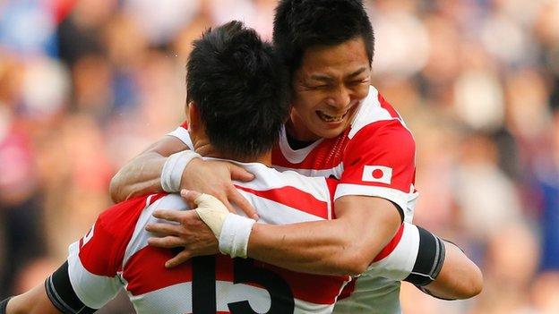 Japan beat Samoa at Rugby World Cup