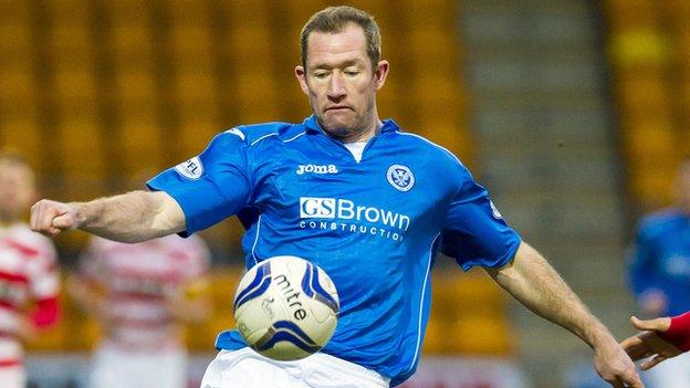 Frazer Wright in action for St Johnstone