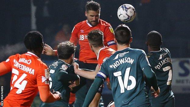 Luton skipper Sonny Bradley's header drew the Hatters level