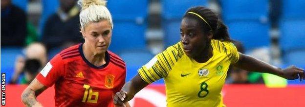 Ode Fulutudilu in action at the 2019 Women's World Cup