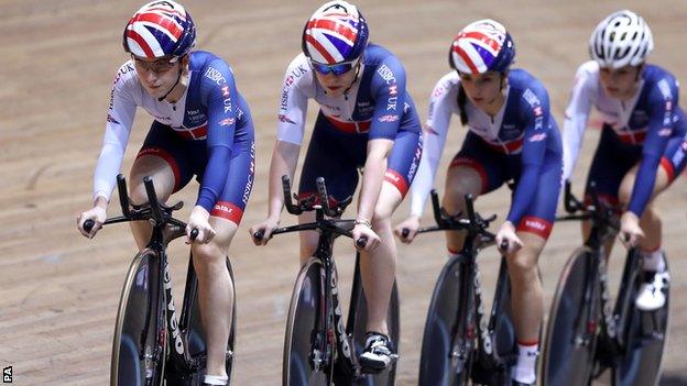 Laura Kenny (left) has not competed at world level since giving birth in August