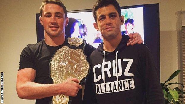 Brendan Loughnane with with former UFC bantamweight champion Dominick Cruz