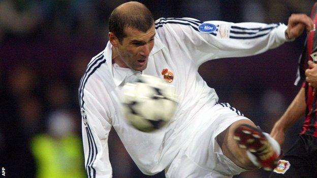 Zinedine Zidane's stunning goal was at Glasgow's Hampden Park