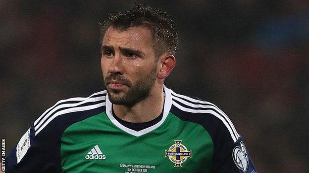 Gareth McAuley won 80 caps for Northern Ireland, scoring nine goals