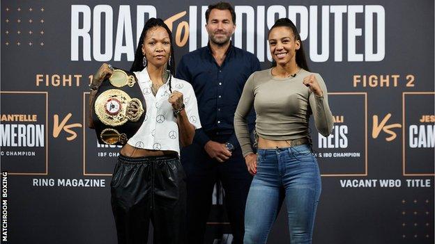 Kali Reis faces off with Jessica Camara at a press conference