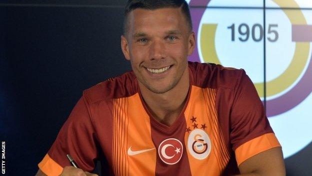 Lukas Podolski signs for the Turkish champions