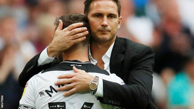 Derby manager Frank Lampard