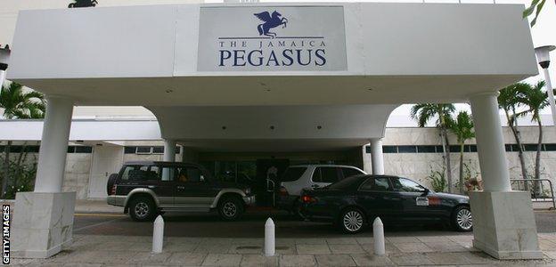 The Jamaica Pegasus hotel where Woolmer was found unconscious