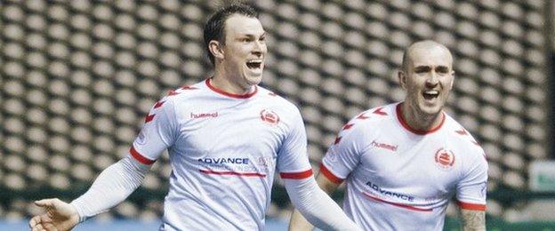 Clyde's David Gormley celebrates