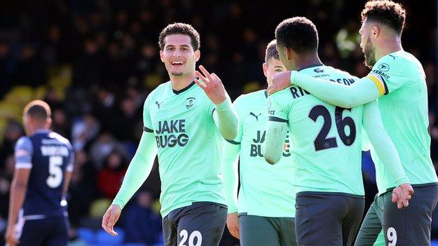 Ruben Rodrigues hit his first Notts County hat-trick to take his season's goal tally to 17, of which 15 have come in the National League