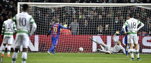 Lionel Messi scores