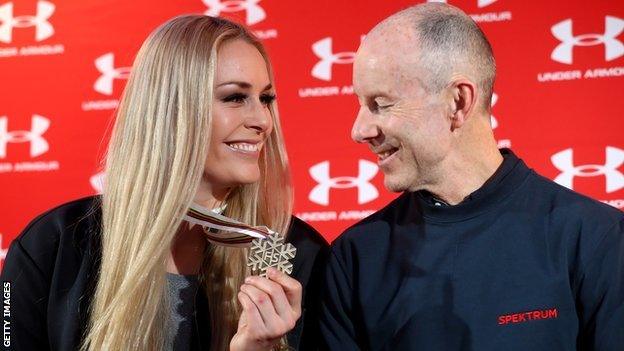 Vonn with all-time record holder Ingemar Stenmark