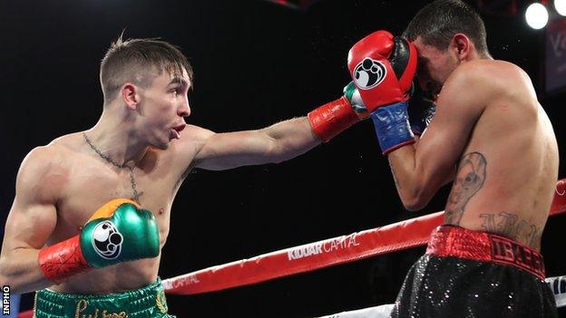 Michael Conlan has Tim Ibarra on the defensive in an excellent debut performance in New York