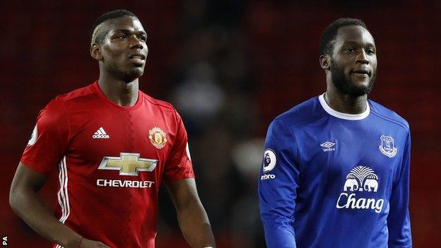 Paul Pogba (Left) and Romelu Lukaku