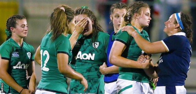 Ireland dejected after Scotland defeat meant they missed out on a World Cup spot