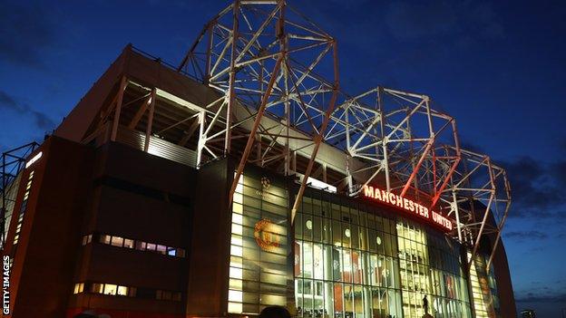 Old Trafford at night