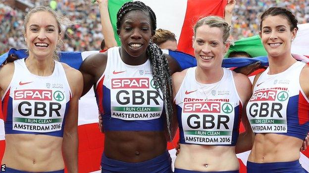 Emily Diamond, Anyika Onuora, Eilidh Doyle and Seren Bundy-Davies