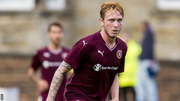 Hearts defender Jordan McGhee