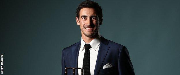 Mitchell Starc won the Allan Border medal for Test player of the year in Australia earlier this year