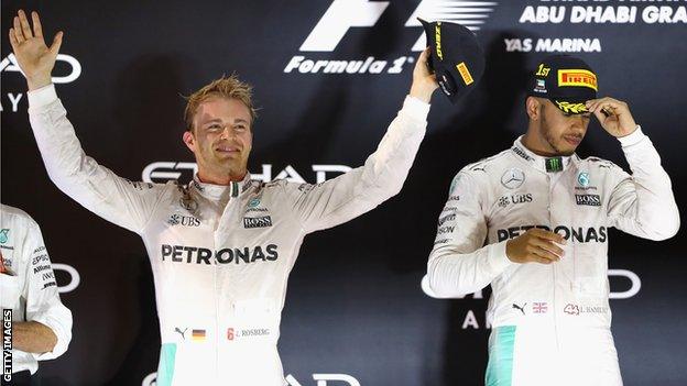 Nico Rosberg and Lewis Hamilton