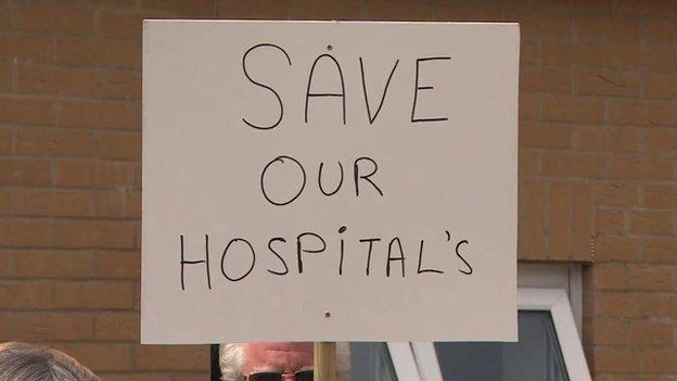 Save Our Hospitals sign