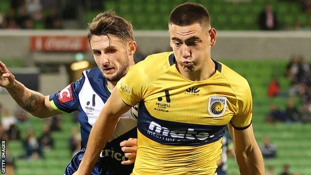 Lewis Miller in action for Central Coast Mariners