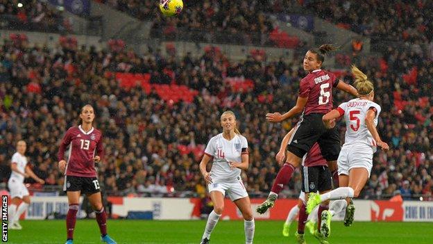 England lose to Germany in a friendly at Wembley in 2019