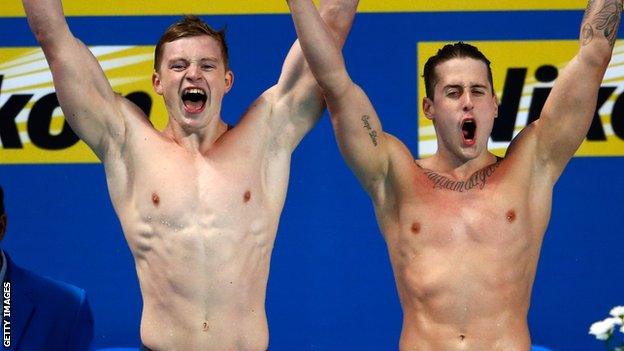 Adam Peaty and Chris Walker-Hebborn