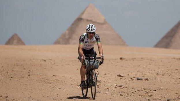 Mark Beaumont in Africa