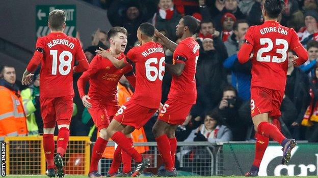 Ben Woodburn celebrates