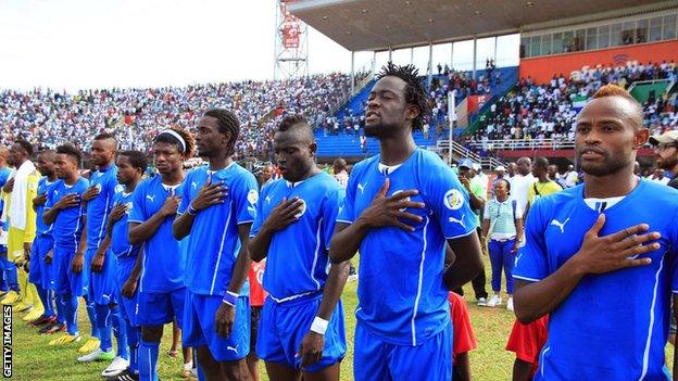 Sierra Leone prepare to face Tunisia in 2013