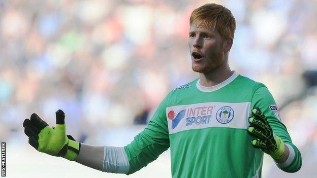 Adam Bogdan in action for Wigan Athletic