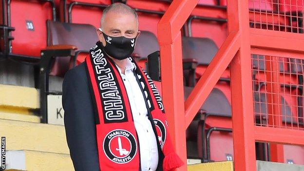 Thomas Sandgaard at a Charlton game