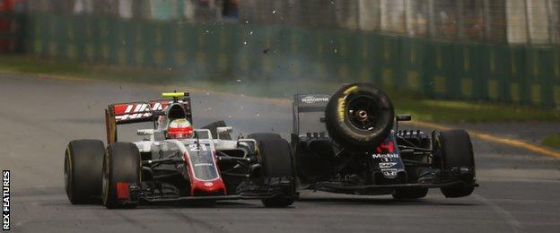 Gutierrez and Alonso collide