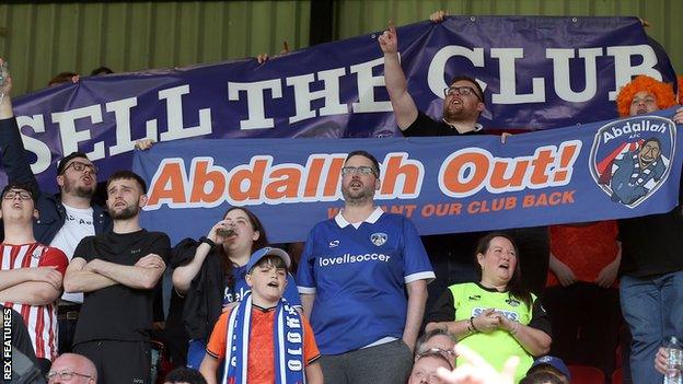 Fan protests against Abdallah Lemsagam's ownership of Oldham Athletic have picked up pace throughout the 2021-22 season