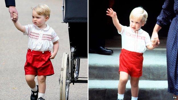 Prince George and Prince William in 1984