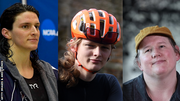 US swimmer Lia Thomas, British cyclist Emily Bridges and New Zealand weightlifter Laurel Hubbard