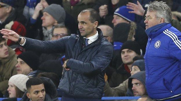 Roberto Martinez and Guus Hiddink