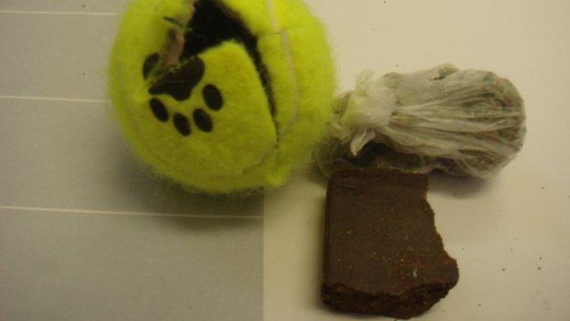 Tennis balls with drugs inside found in prisons