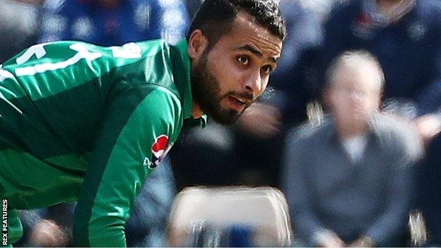 Faheem Ashraf bowling for Pakistan